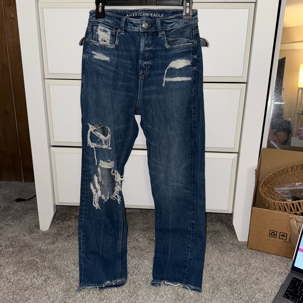 American Eagle Dark Wash Mom Jeans